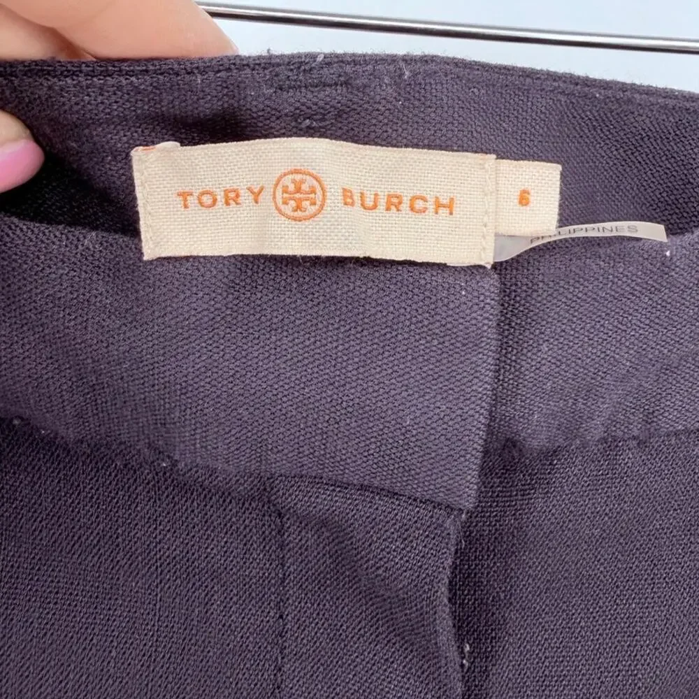 Tory Burch Wool Blend Skinny Dress Pants Navy Blue size 6